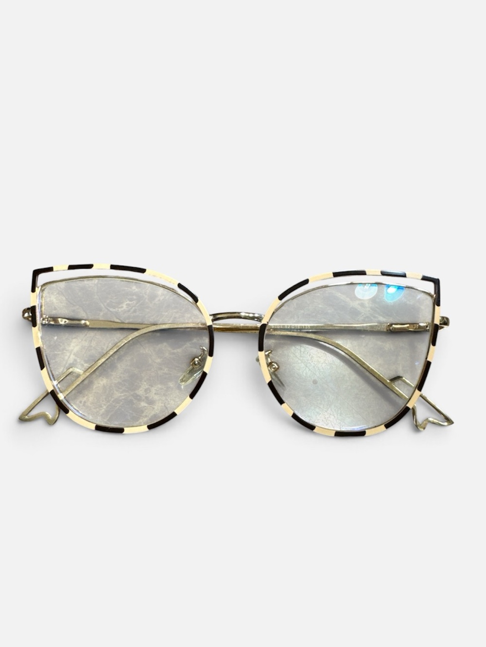 Gold & Black Cat-Eye Fashion Computer Phone Stylish Glasses